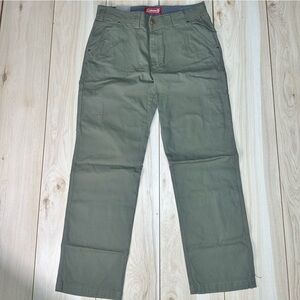 NEW Coleman Mens Utility Pants tear resistant stretch tool pocket 32x32 ‎ olive